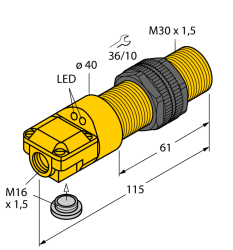 Индуктивный датчик TURCK BI10-P30SR-VP4X2 - BI10-P30SR-VP4X2