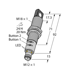 Ультразвуковой датчик TURCK RU130U-M18ES-LIU2PN8X2T-H1151 - RU130U-M18ES-LIU2PN8X2T-H1151