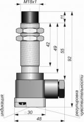 Емкостной датчик СКБ Индукция E03-NO-PNP-K(Л63) - 14372