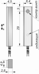 Датчик для цилиндров СКБ Индукция GT01-NO-DC(Lкаб=5м) - 12323
