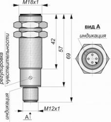 Емкостной датчик СКБ Индукция E02-NO/NC-PNP-P(Л63) - 14359