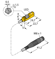 Магнитный датчик TURCK BIM-UNTK-AN6X-0.3-PSG3M - BIM-UNTK-AN6X-0.3-PSG3M