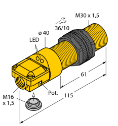 Емкостной датчик TURCK BC10-P30SR-VP4X2 - BC10-P30SR-VP4X2