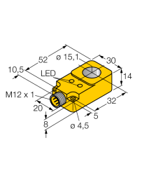 Кольцевой датчик TURCK BI15R-Q14-AP6X2-H1141 - BI15R-Q14-AP6X2-H1141