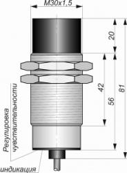 Емкостной датчик СКБ Индукция E07-NO/NC-PNP(Л63) - 15049