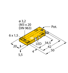 Емкостной датчик TURCK BC10-QF5.5-AP6X2 - BC10-QF5.5-AP6X2