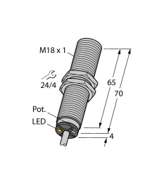 Емкостной датчик TURCK BC5-M18-AN4X - BC5-M18-AN4X