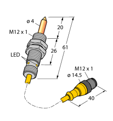 Магнитный датчик TURCK NIMFE-EM12/4.0L61-UN6X-0.3XYE-RS4/S1182 - NIMFE-EM12/4.0L61-UN6X-0.3XYE-RS4/S1182