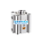 SQN80x40-S-M EMC - Пневмоцилиндр, 80x40мм, JIS, G3/8, двуст. действия, шток нар. резьба M22x1.5 - SQN80x40-S-M