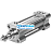 CRDNG-80- 160888 FESTO - Пневмоцилиндр, 80мм, ISO 15552, G3/8, двуст. действия, шток нар. резьба M20x1.5 - 160888