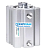 ACQ32X75S AirTAC - Пневмоцилиндр, 32x75мм, JIS, R1/8, двуст. действия, шток вн. резьба M8 - ACQ32X75S
