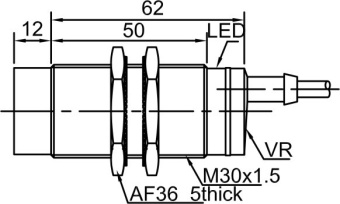 Емкостной датчик LANBAO CR30GCN15DNR - CR30GCN15DNR